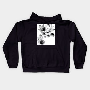 Optical Illusion Swirl Fractals Pencil Drawing Kids Hoodie